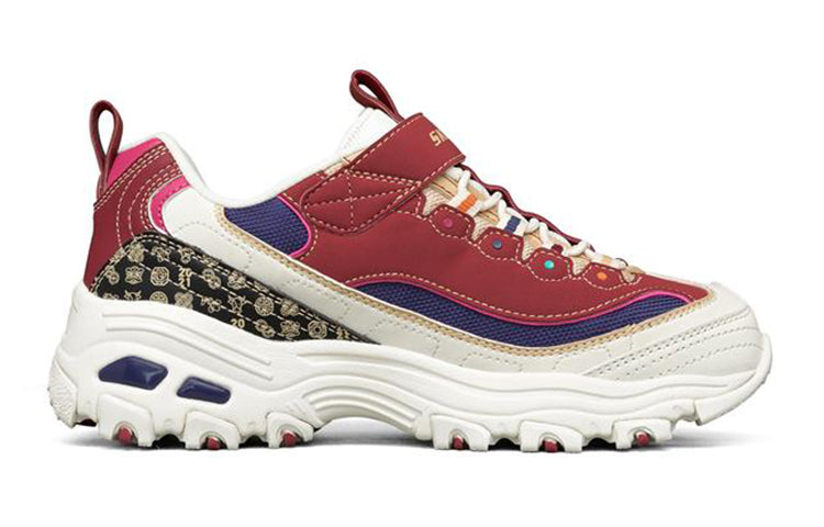 (GS) Skechers D Lites Low Top Running Shoes Red/White/Black 302520L-MULT
