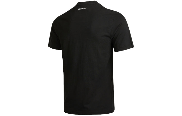 adidas neo M Fd Tee 3 Graffiti Printing Logo Sports Round Neck Short Sleeve Black H45094