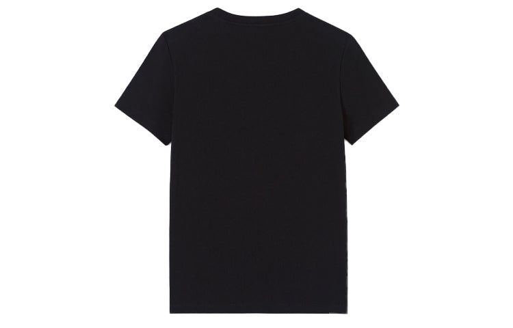KENZO Logo Embroidery Round-neck Tee Black FA5-2TS821-936-99