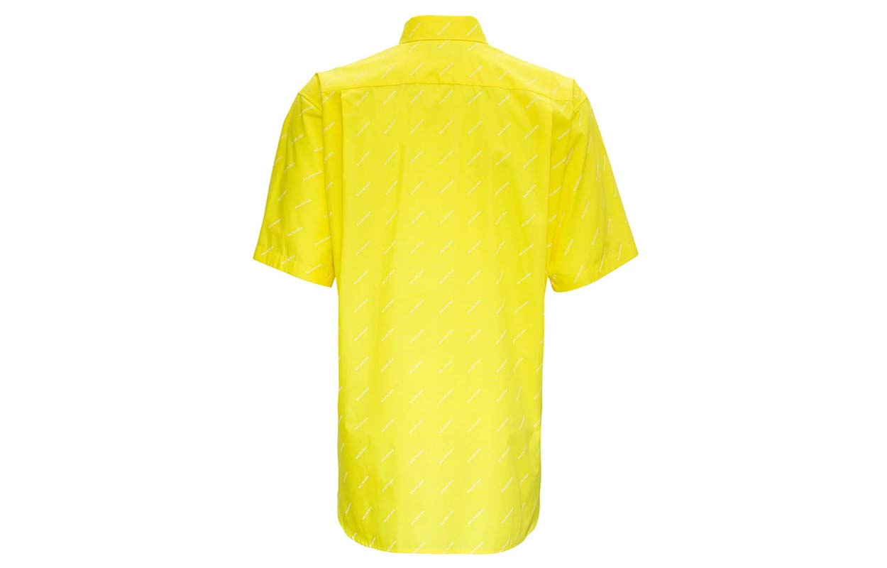 Balenciaga All Over Logo Shirt 'Yellow White' 534332TBL967201