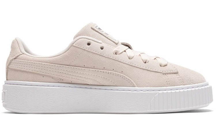 (WMNS) PUMA Platform Floral Flowers Casual Low Tops Skateboarding Shoes Beige 370806-04