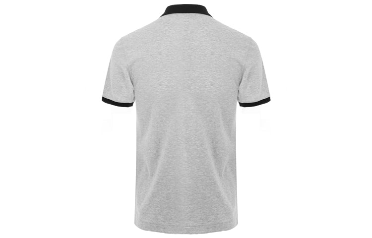Men's Burberry Logo Pattern Short Sleeve Polo Shirt Gray 80088281