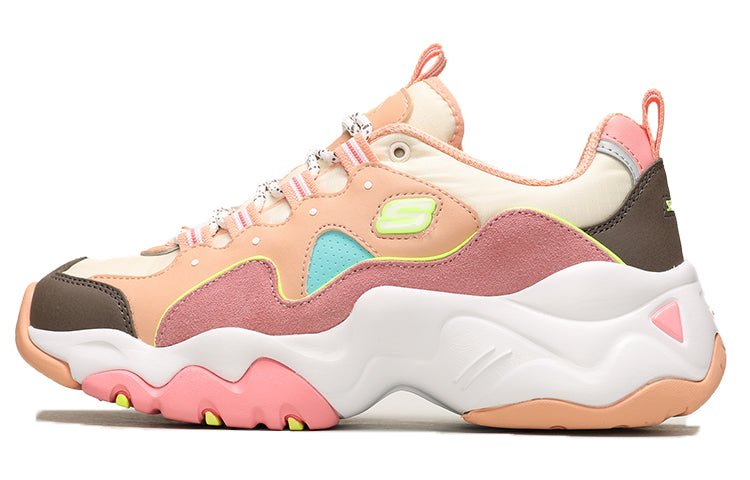 (WMNS) Skecherss D'Lites 3.0 Brave Output Low-Top Daddy Shoe Pink 13378-CRMT