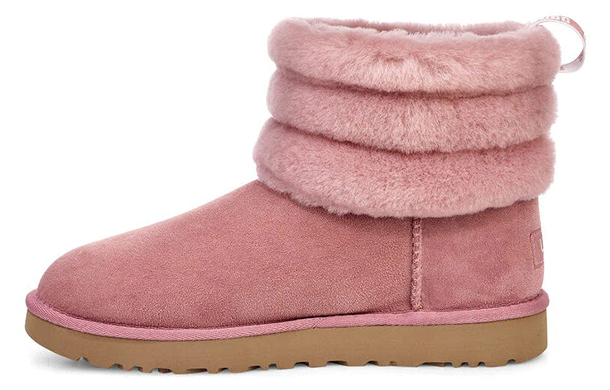 (WMNS) UGG Classic Mini Fluff Quilted Boot 'Pink Red' 1098533-PDW
