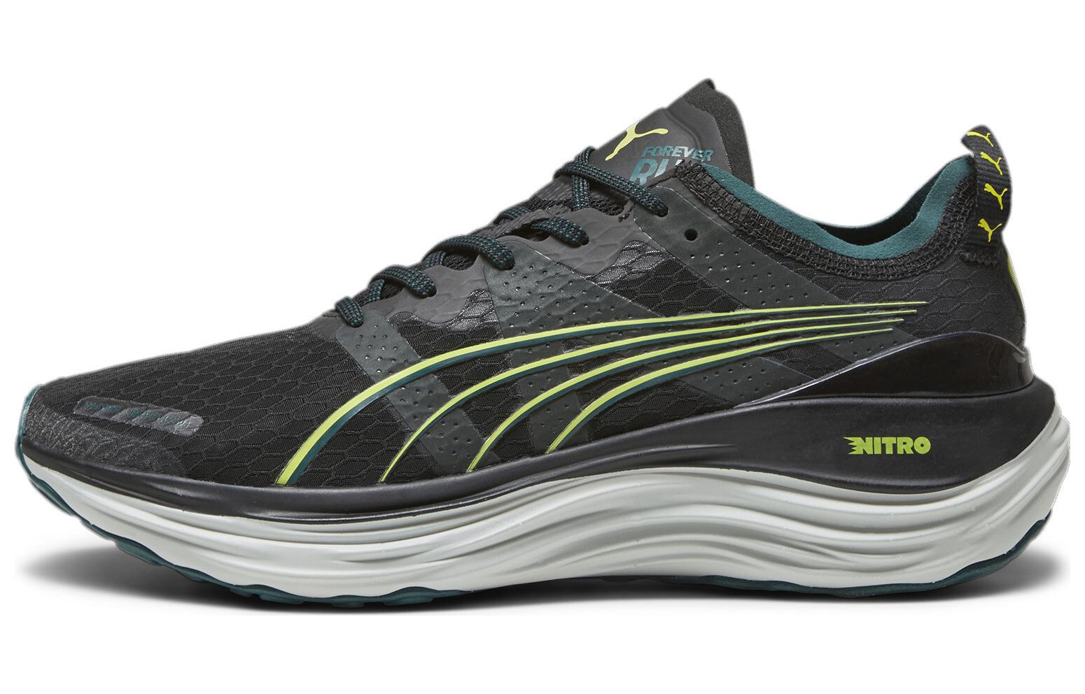 PUMA ForeverRun Nitro WTR 'Black Malachite Yellow Burst' 378472-01