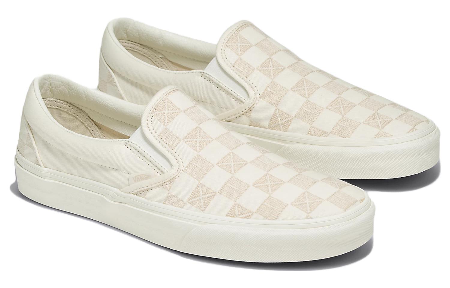 Vans Classic Slip-On Stitch Checkerboard 'Beige' VN000BVZCDA