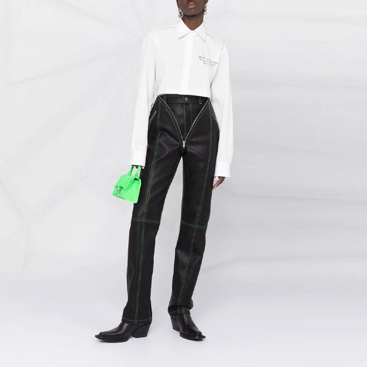 (WMNS) Off-White SS21 Long-Sleeved Shirt White OWGA096S21FAB0010100