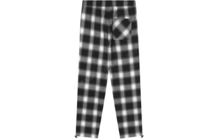 New Balance Logo Cotton Casual Pants Asia Sizing 'Black White' 5TC44833-MIX