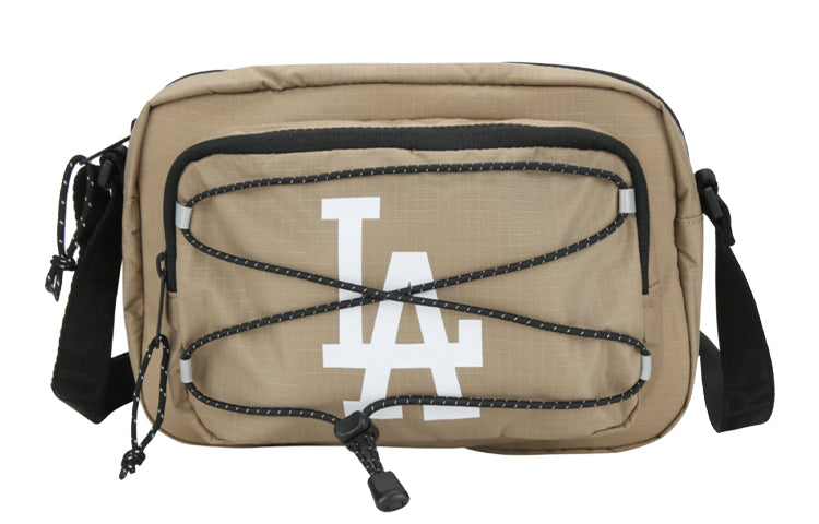 MLB String Drawstring Series LA Los Angeles Dodgers Logo Shoulder Messenger Bag fanny pack Cargo Khaki 32BGD4011-07B