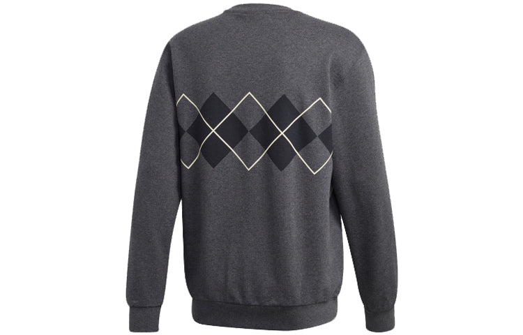 adidas originals Argyle Crewneck Casual Sports Round Neck Sports Gray FM3418