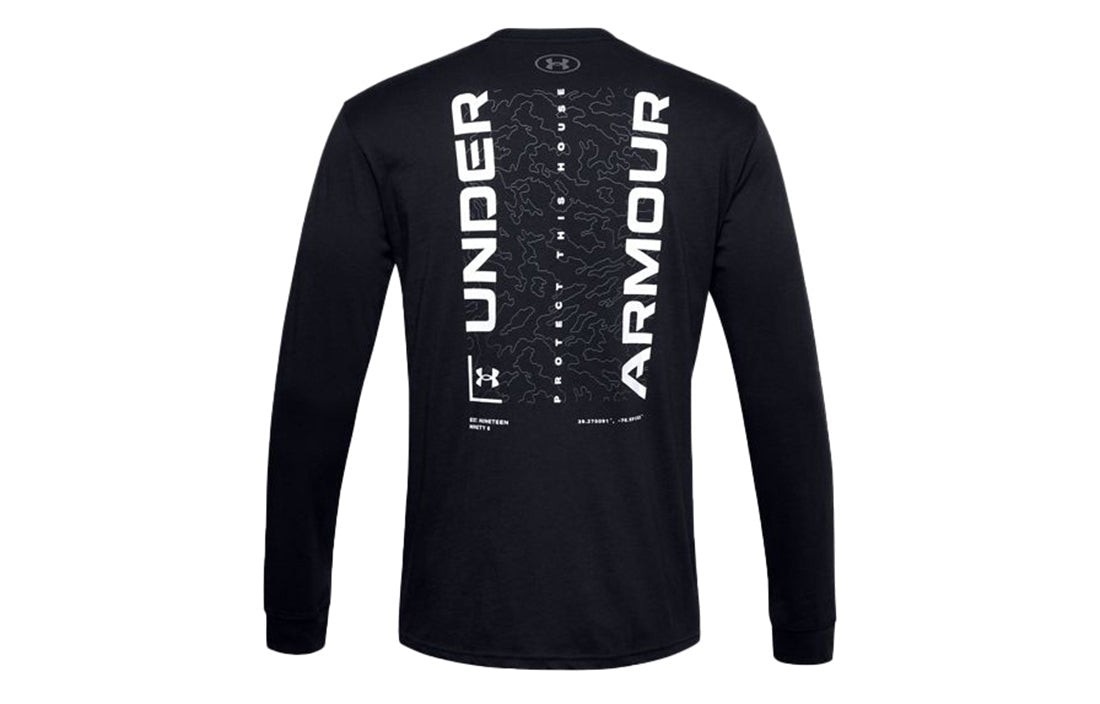 Men's Under Armour Printing Logo Alphabet Long Sleeves Black 1357178-001