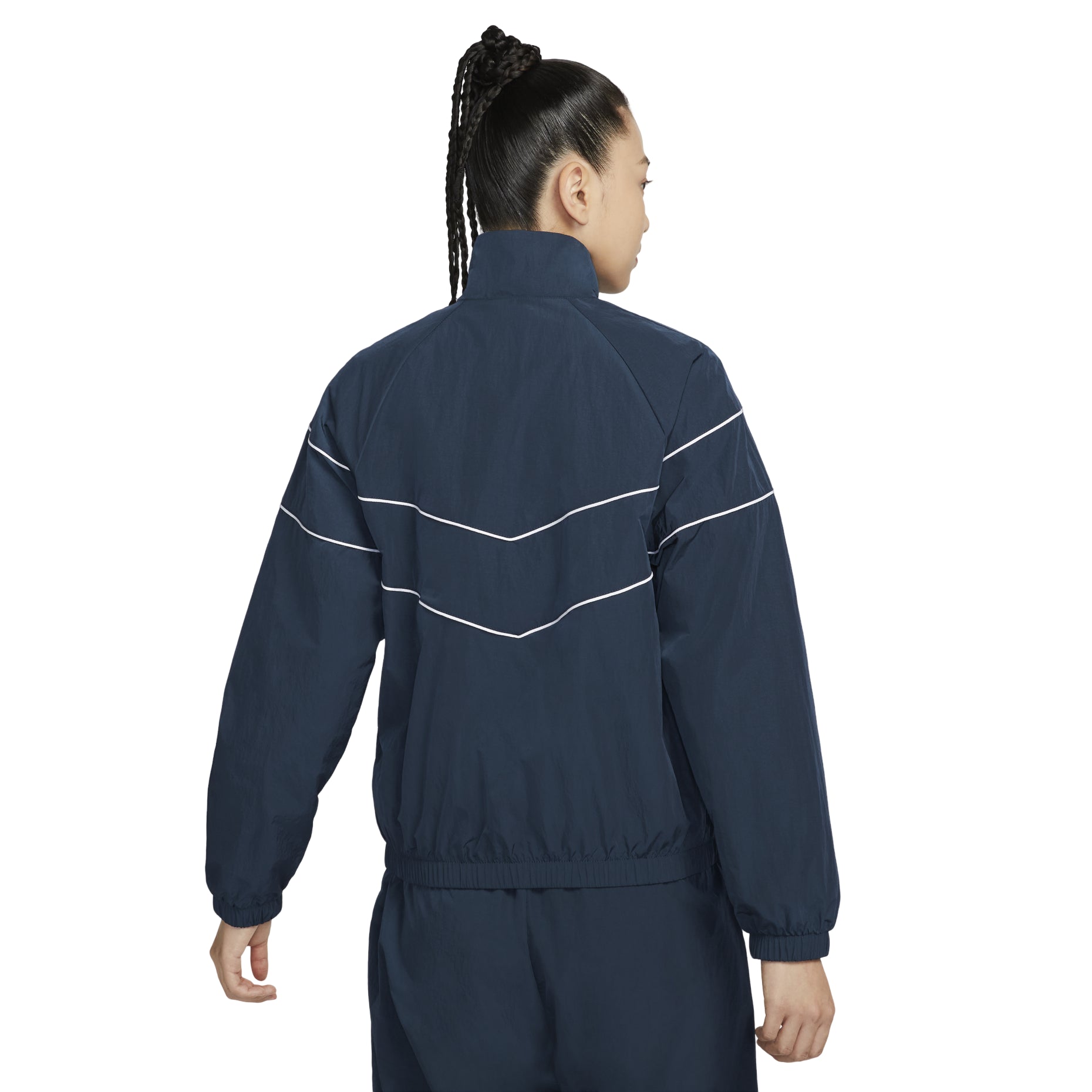 (WMNS) Nike Windrunner Loose UV Woven Full-Zip Jacket Asia Sizing 'Armory Navy White' FV6305-480