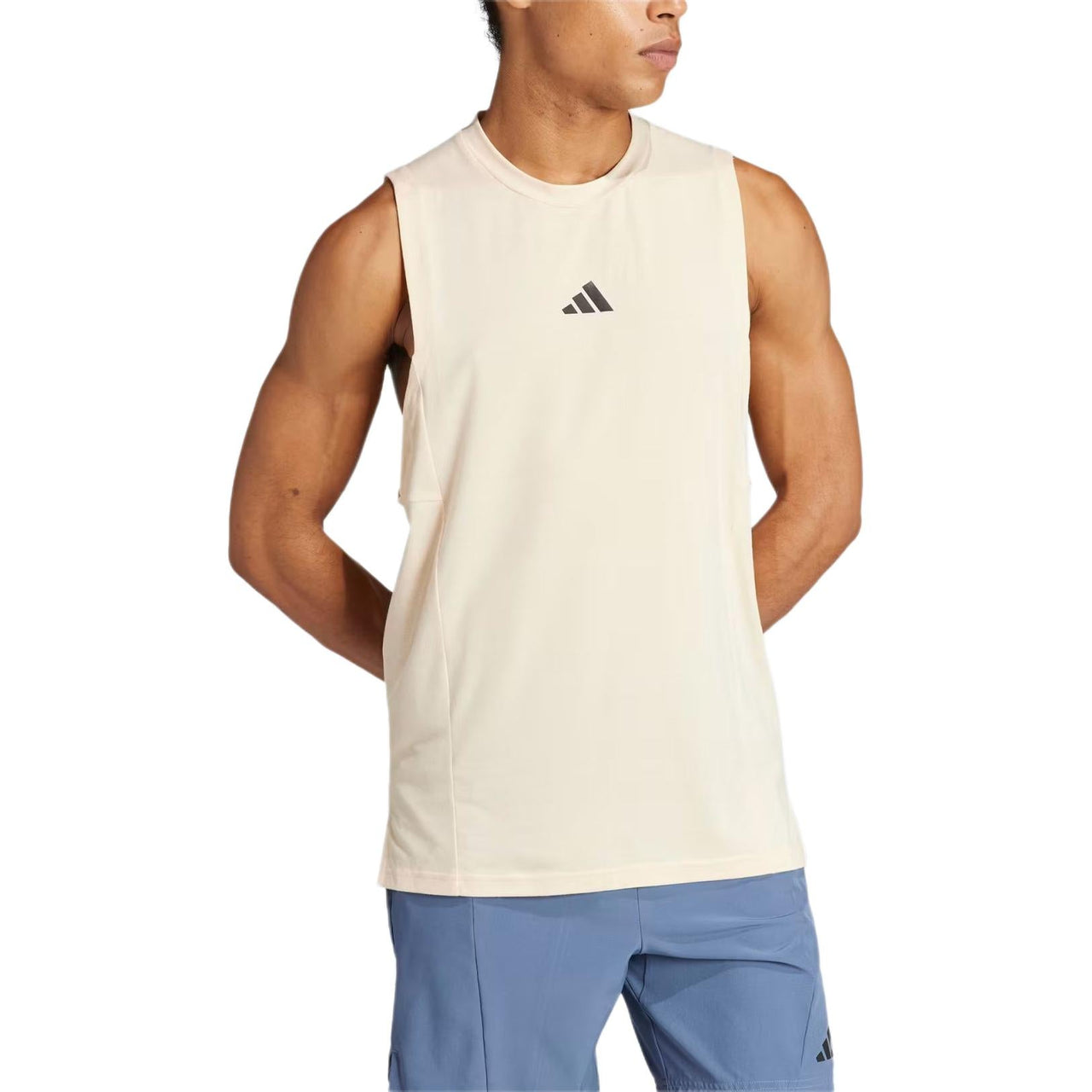 adidas Designed for Training Workout Tank Asia Sizing 'Beige' IS3825