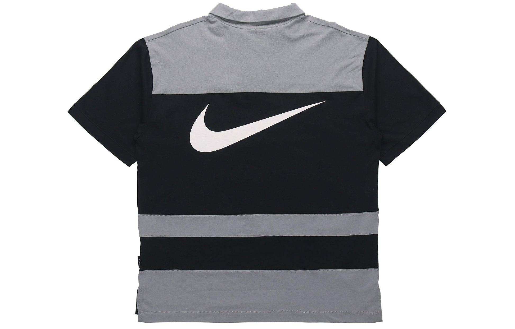 Nike Sportswear Swoosh Logo Printing Contrasting Colors Loose Polo Shirt Black DJ5370-010