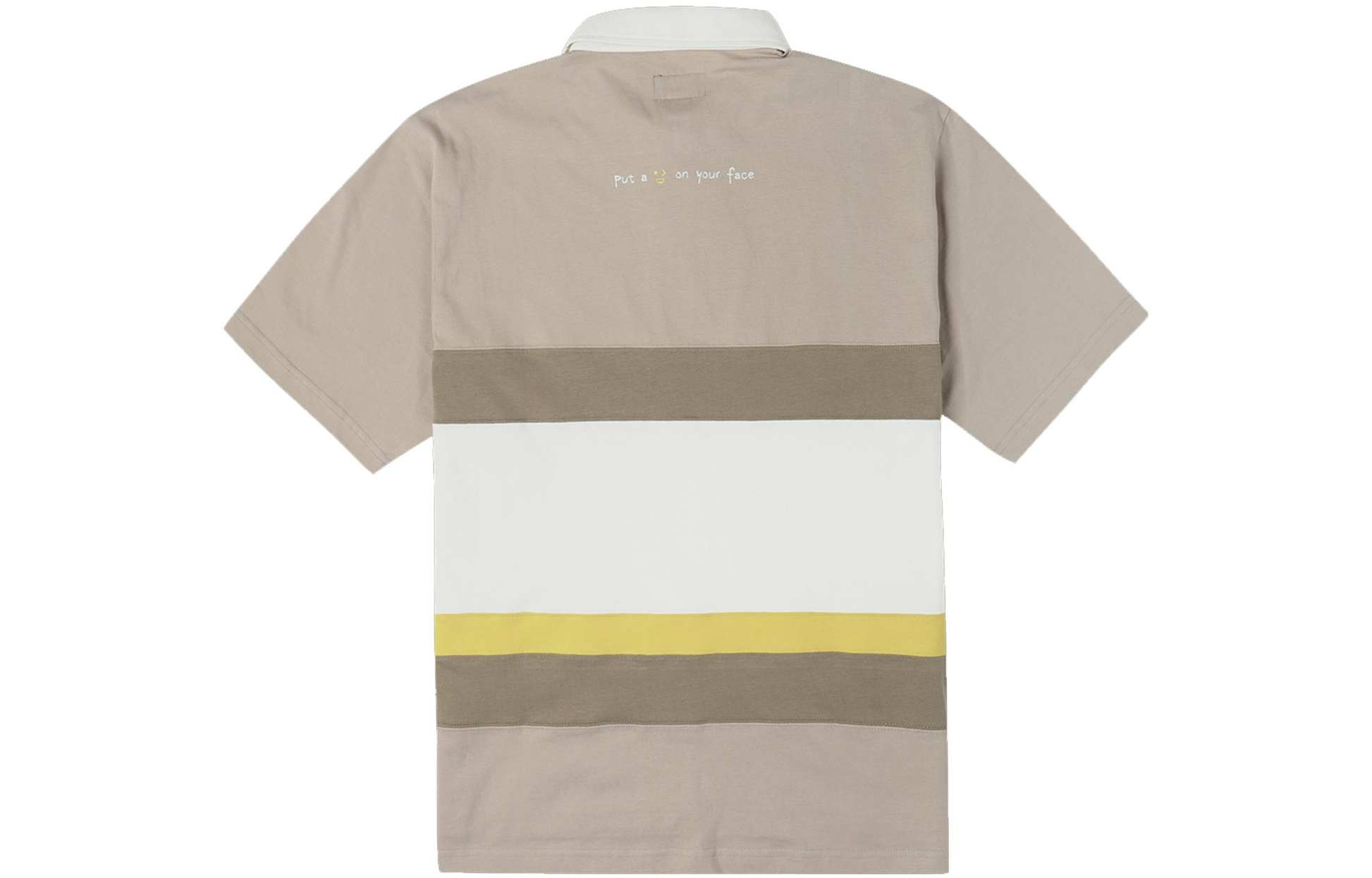 Converse Colorblock Logo Polo Shirt Asia Sizing 'Beige White' 10024880-251