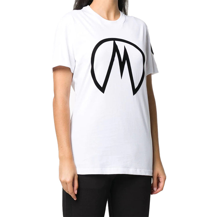 Moncler Chest Logo Printing Short Sleeve White 8C78410V8161
