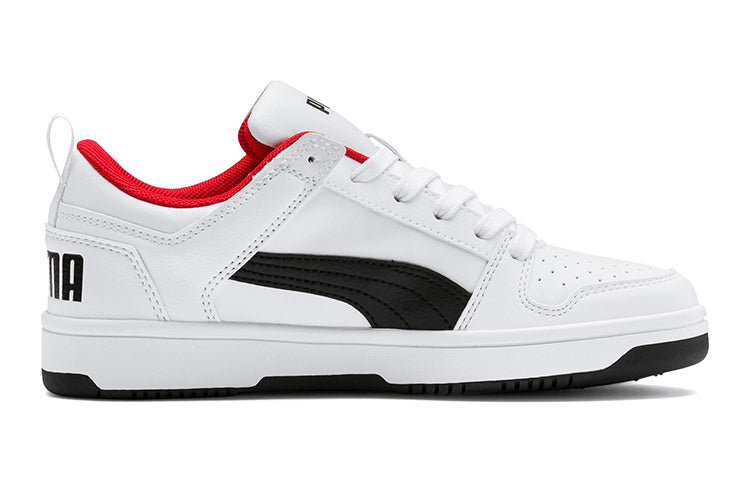 (GS) PUMA Rebound Layup Lo Low Top White/Red/Black 370490-01