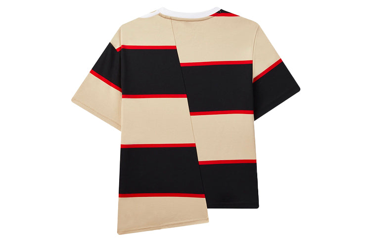 (WMNS) FILA x MIHARA YASUHIRO/ Mihara Yasuhiro Splicing Short Sleeve Khaki T-Shirt F71W038106F-LK