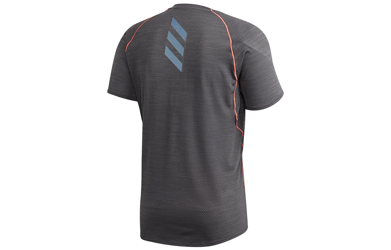 adidas Runner Tee Running Sports Training Quick Dry Short Sleeve Gray GH7895