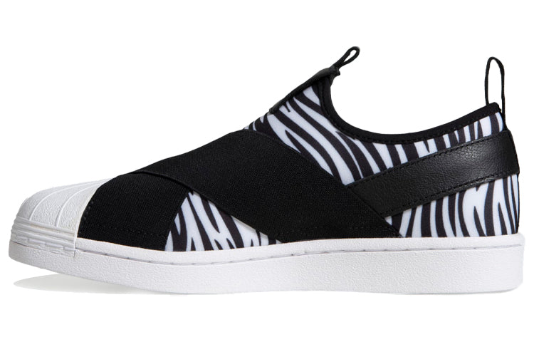 (WMNS) adidas originals Superstar Slip On Zebra Black/White EX4622