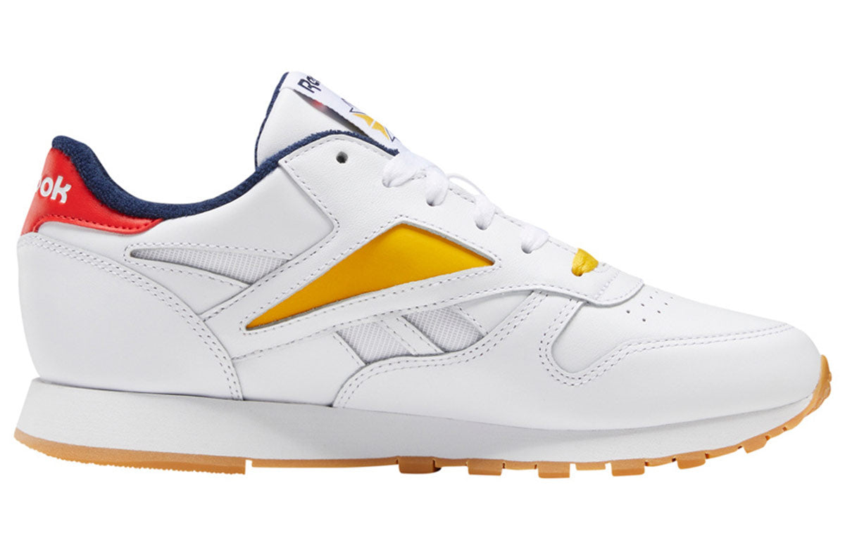 (WMNS) Reebok Classic Leather Mark Shoes White/Yellow/Red EF7834