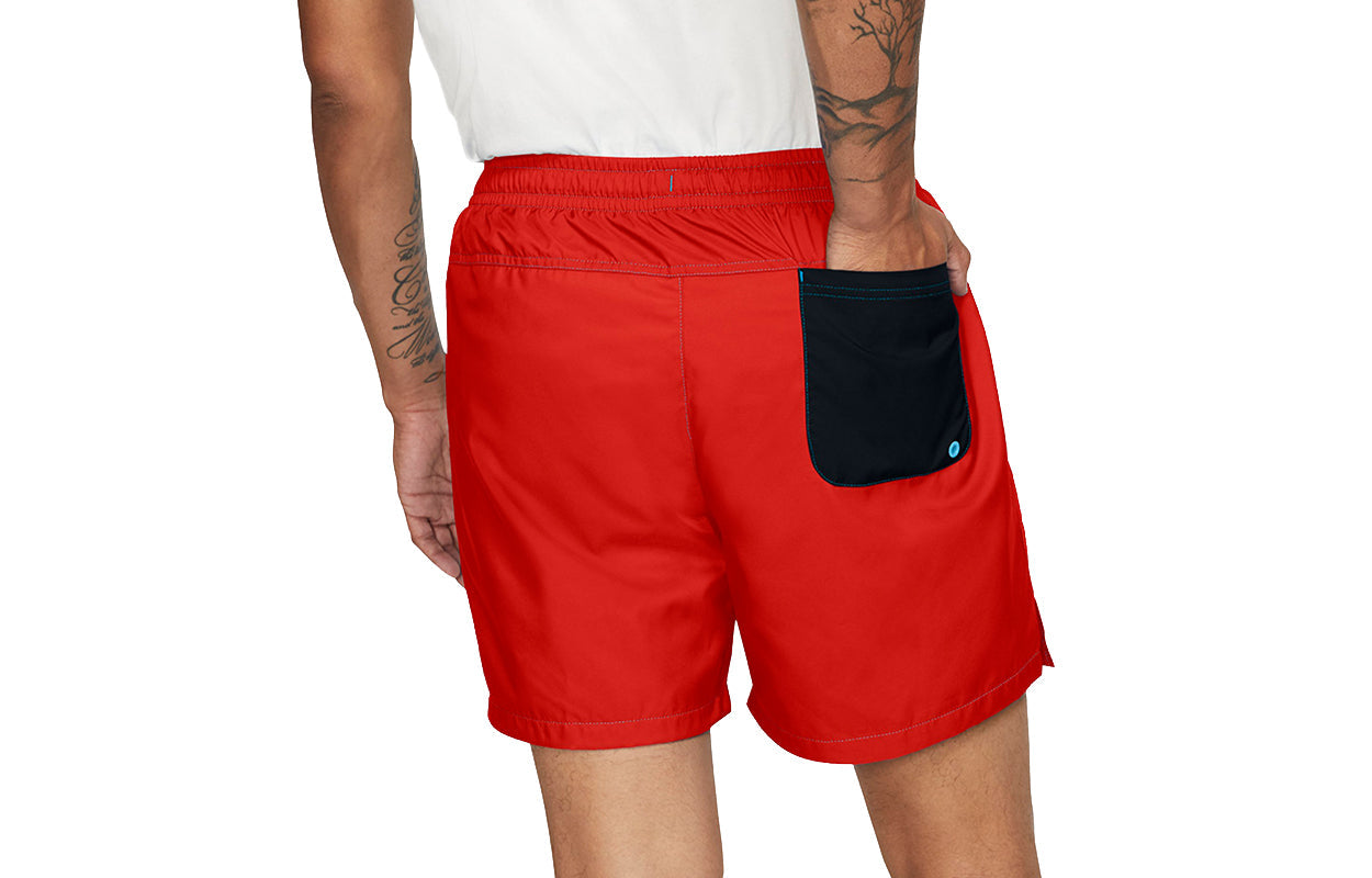 Nike Logo Embroidered Training Sports Woven Shorts Red AR2383-673
