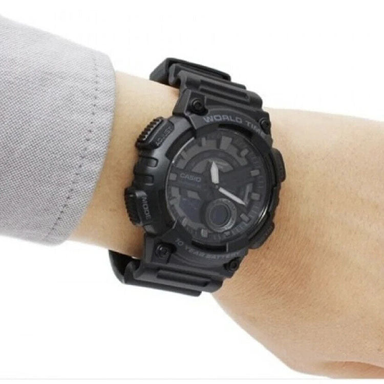 Casio Small Warrior Analog-Digital Watch 'Black' AEQ-110W-1BVDF