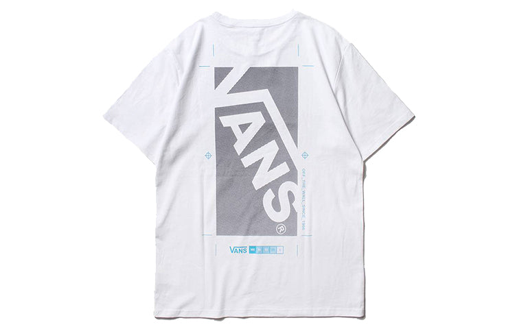 Men's Vans Under Editing Tee Alphabet Printing Round Neck Short Sleeve White VN0A4P44WHT