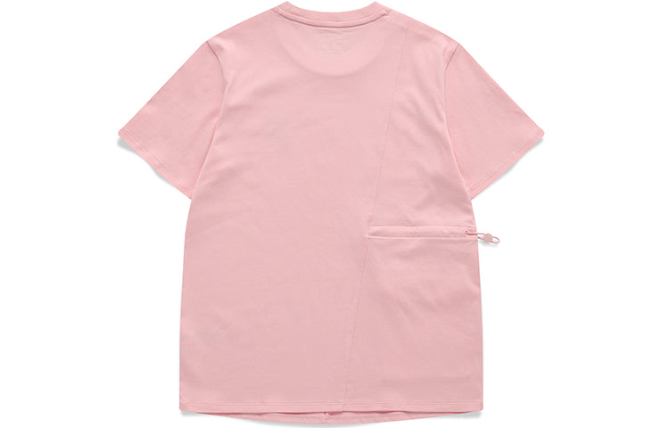 FILA FUSION Loose Sports Pocket Round Neck Short Sleeve Pink T11W123111F-PK
