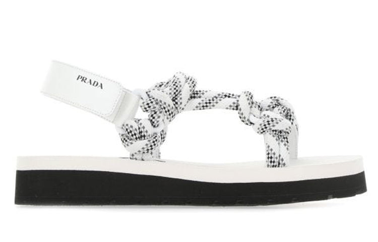 (WMNS) PRADA Knot Straps Flat Sandals 'White' 1X600M_3L74_F0009_F_040
