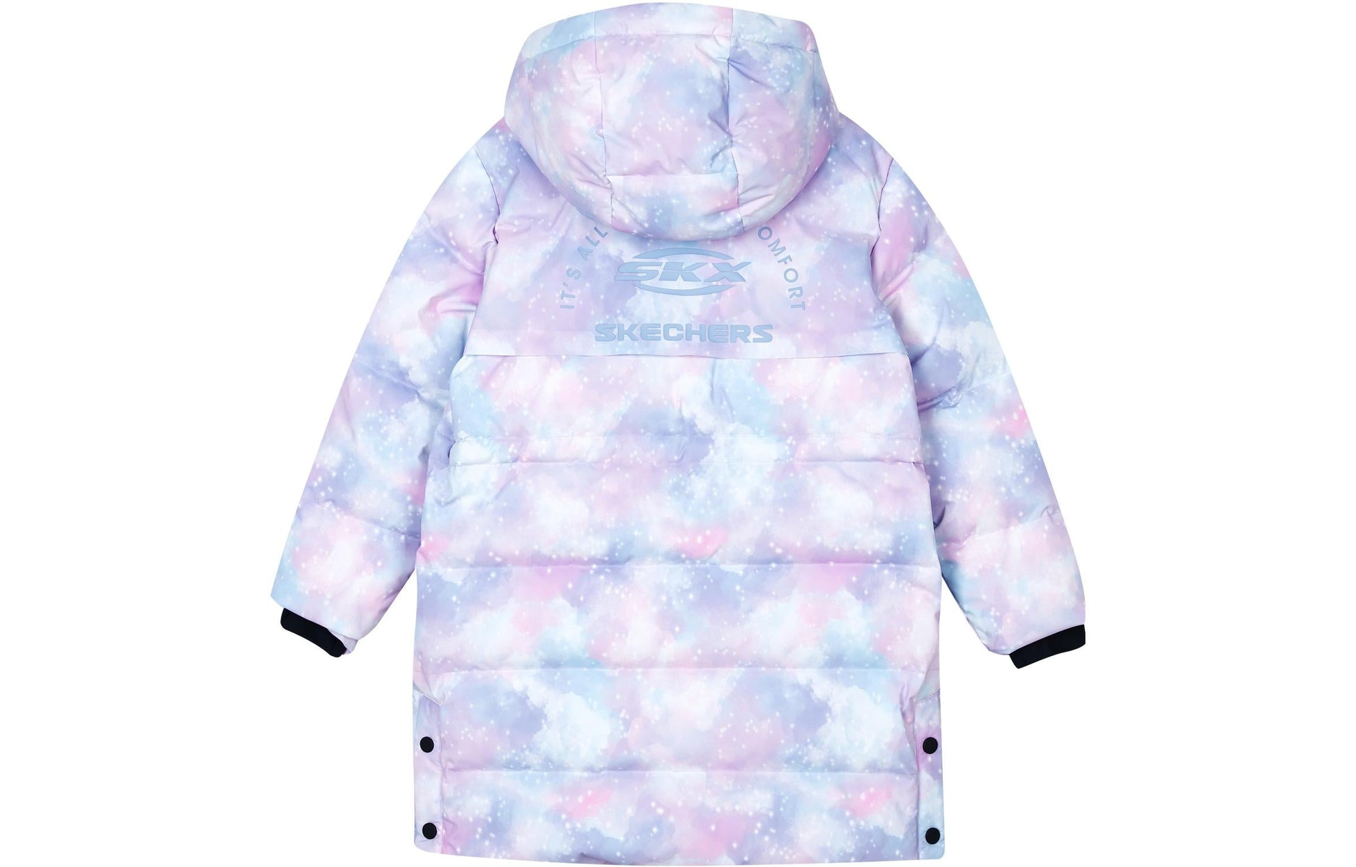 (GS) Skechers SKX Hooded Down Jacket 'Purple White Blue' P423G014-03HS