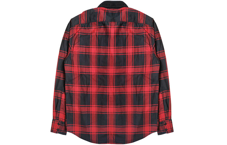 Men's Levis Plaid Casual Long Sleeves Shirt Red 57406-0007