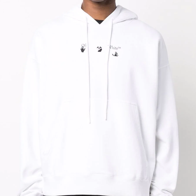 Men's Off-White Logo Printing Drawstring White OMBB085F21FLE01701100110