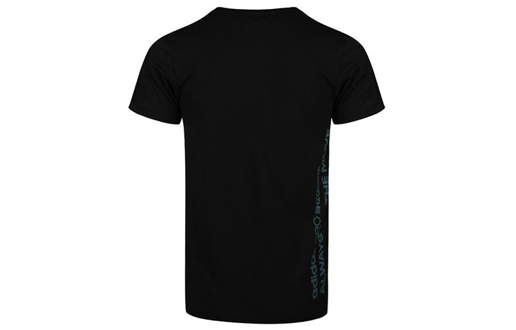adidas neo M Fv Trvl T 1 Sports Printing Pattern Short Sleeve Round Neck Black DU2416