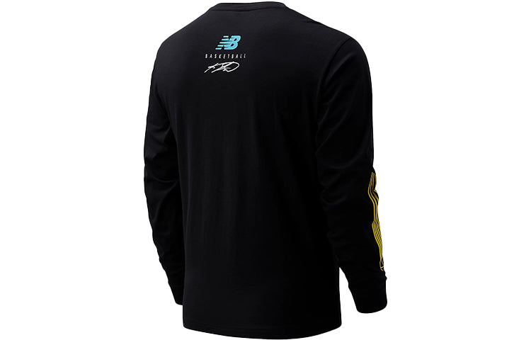 New Balance Alphabet Logo Long Sleeves T-Shirt Asia Sizing 'Black' MT03611-BK