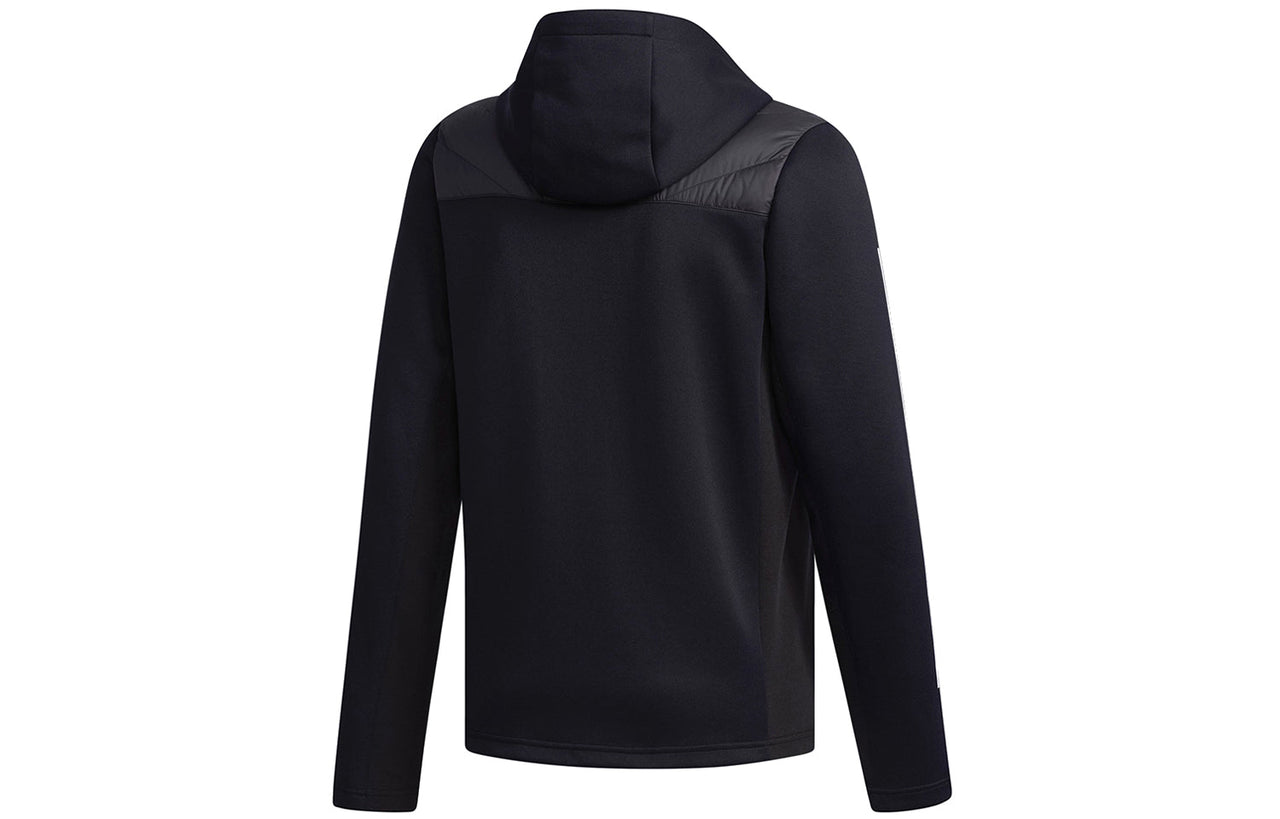adidas neo M Dly Dwn Jkt Splicing Stay Warm Sports hooded down Jacket Black DM4348