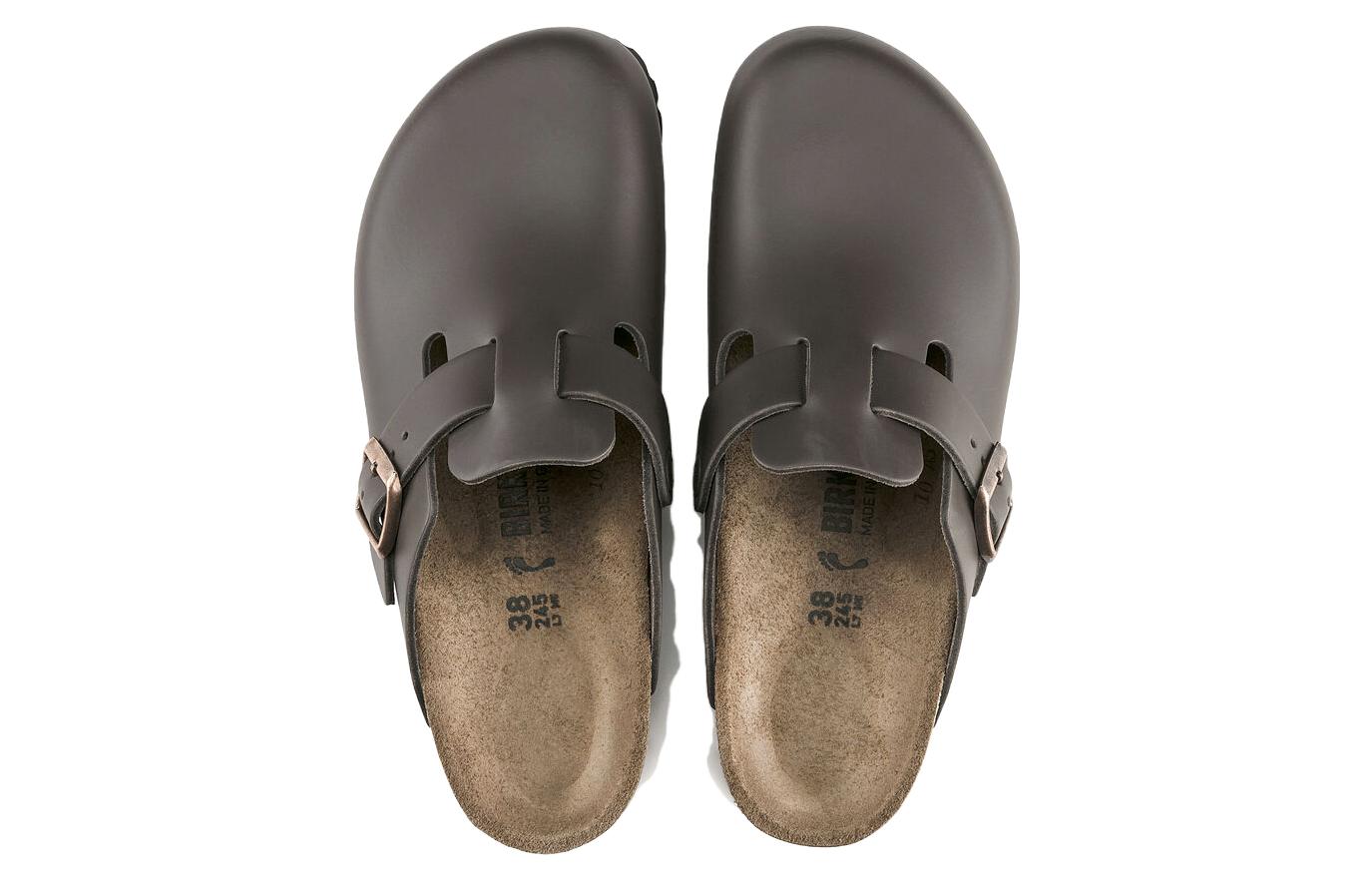 Birkenstock Boston Leather 'Dark Brown' 0060101