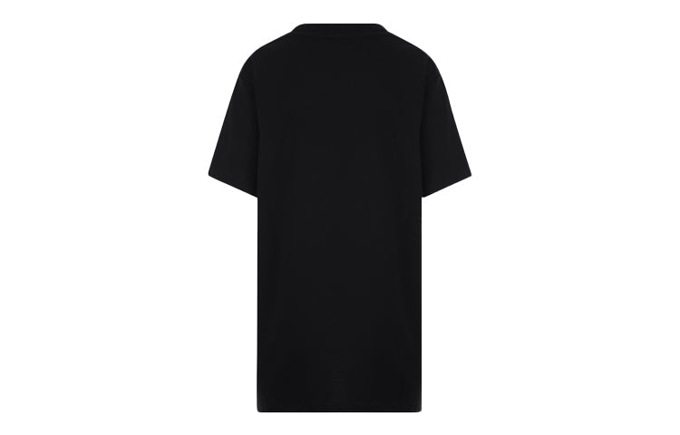 (WMNS) Off-White swimming print Short Sleeve Black OWAA071R20B070451001