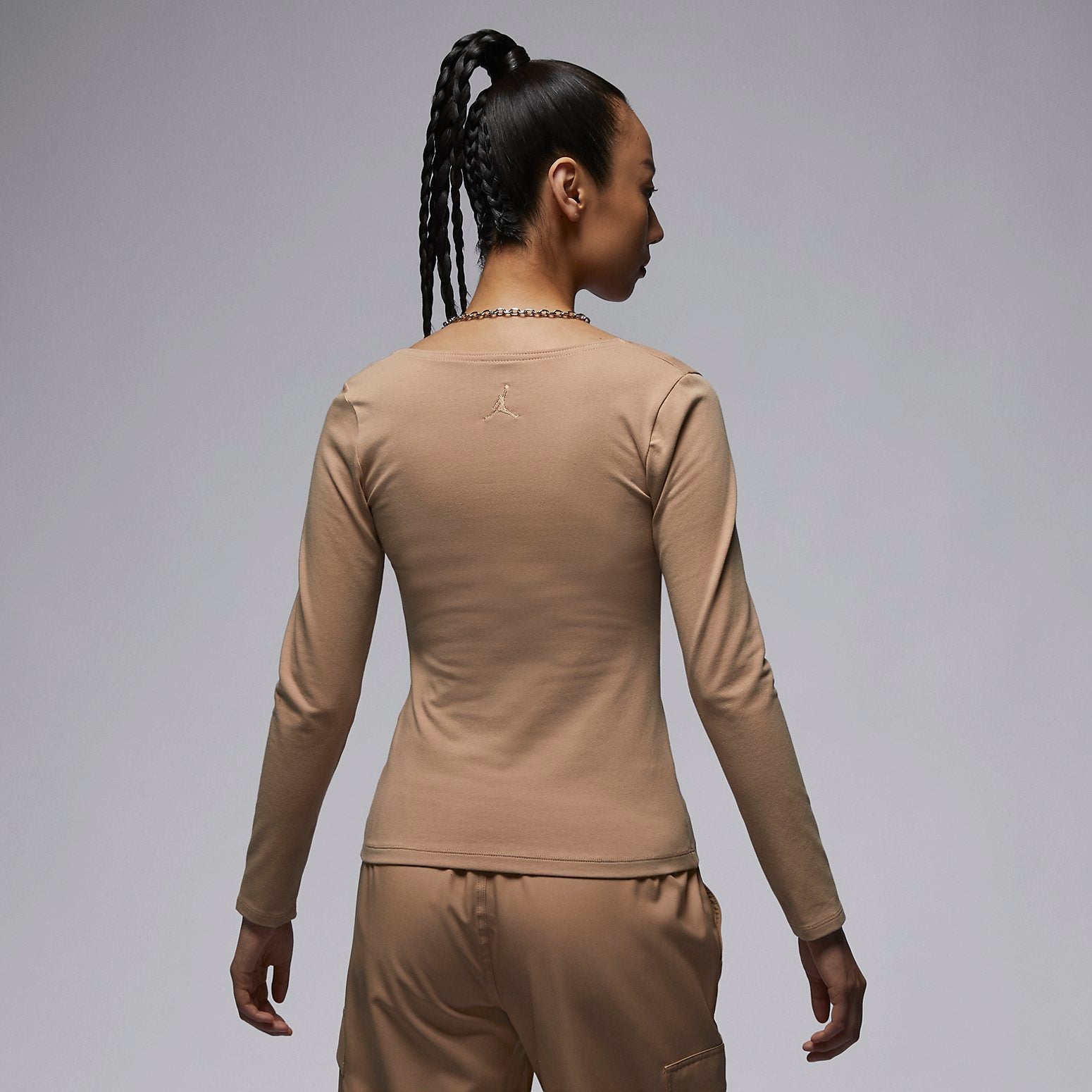 (WMNS) Air Jordan Long Sleeve Top 'Tan' FB5201-277
