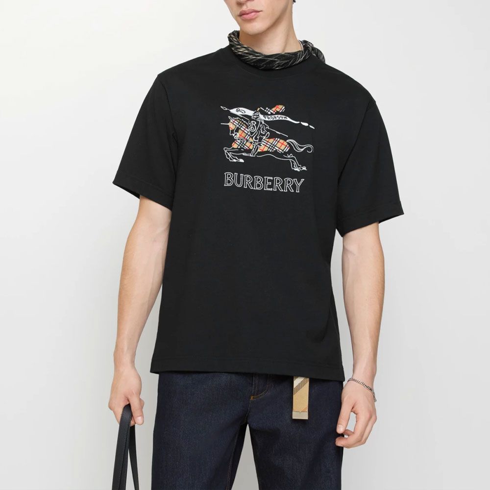 Burberry 26 EKD Sketch Cotton T-shirt 'Black' 81210331