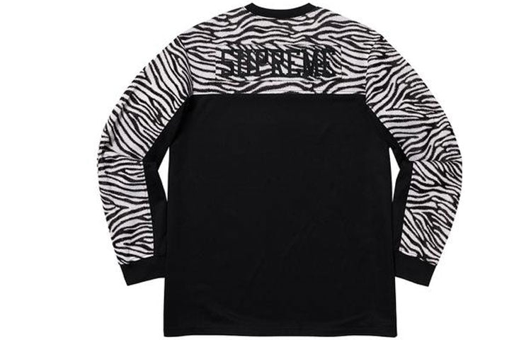 Supreme FW19 Week 10 Zebra L/S Top Black Long Sleeves Unisex SUP-FW19-953