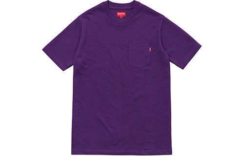 Supreme FW18 SS Pocket Heather Dark Purple Tee SUP-FW18-091