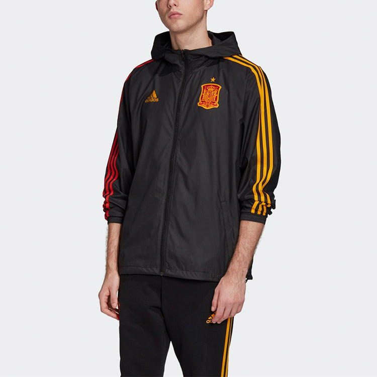 adidas Spanish national team Soccer/Football Sports Jacket Black FI6302