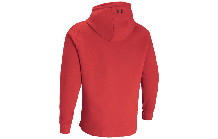 Men's Under Armour Project Rock Charged Cotton Fleece Breathable Sports Red 1367033-600