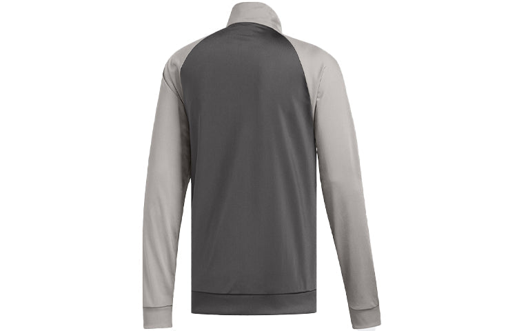 adidas Stripe Logo Pattern Loose Long Sleeves Jacket Gray FI8177