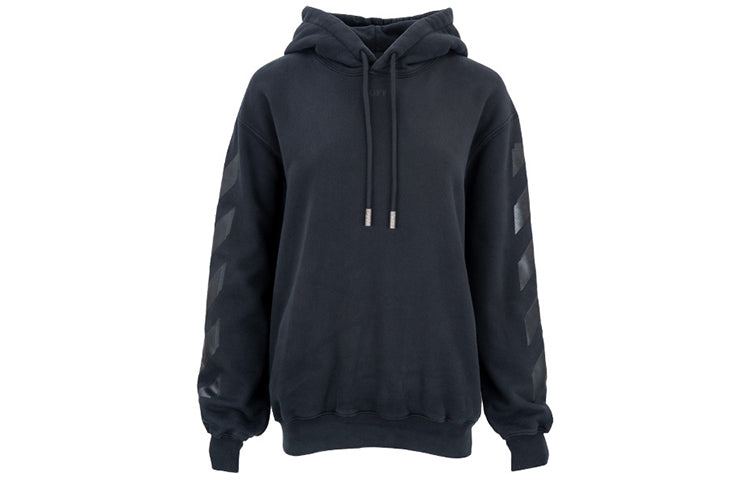(WMNS) Off-White Hooded Cotton Sweater Black OWBB032E19F300961010