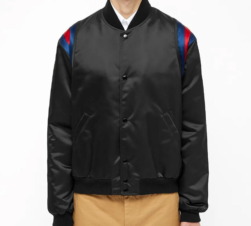 Gucci Band College Back Logo Jacket For Men Black 598706-ZAC84-1071