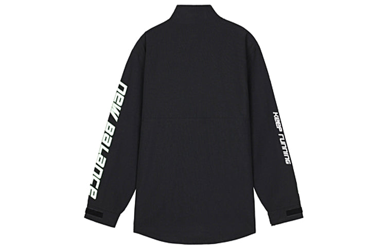 New Balance Keep Running Sweatshirt Asia Sizing 'Black White' AMJ03321-BK