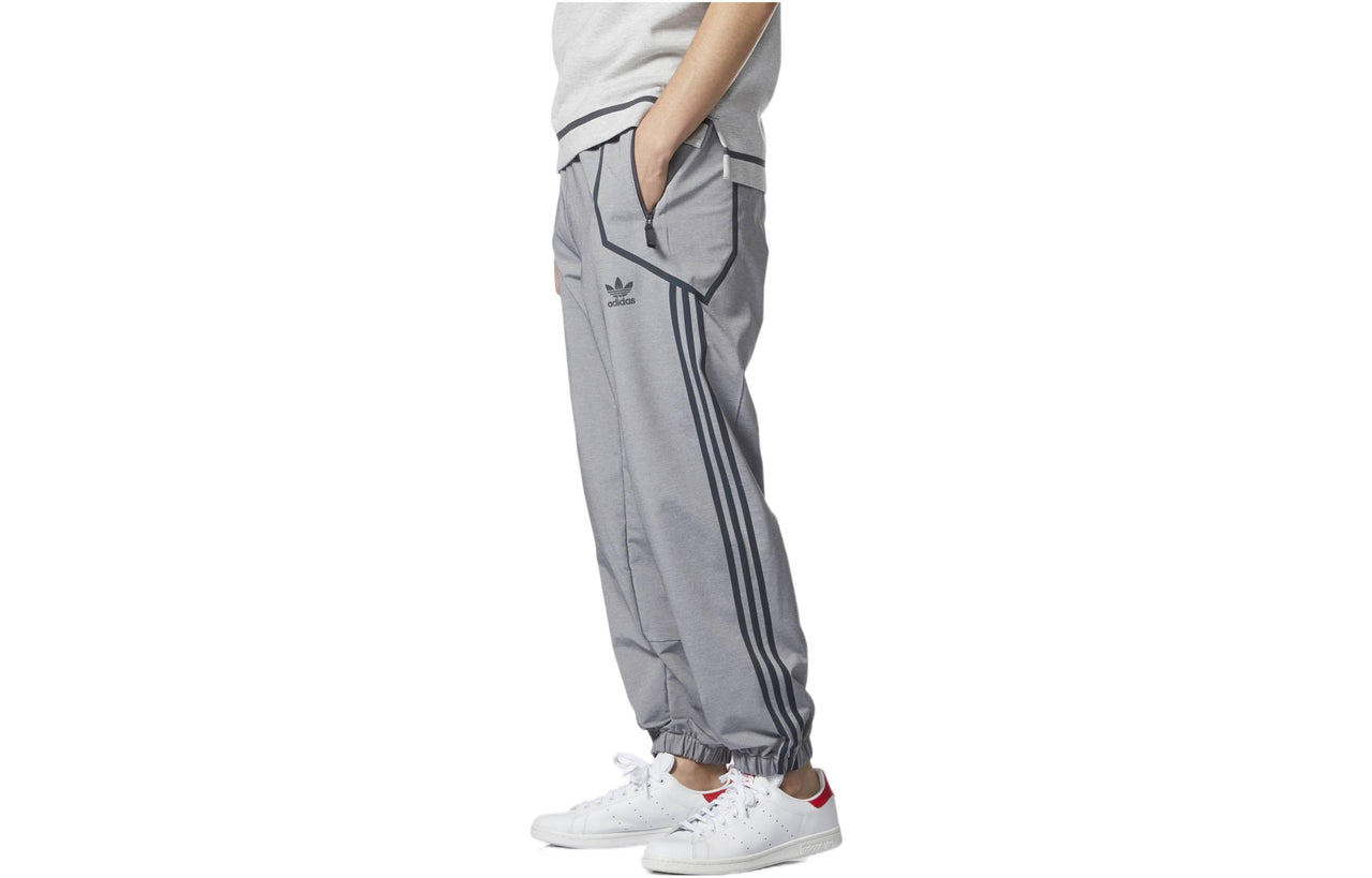 Men's adidas originals Solid Color Logo Bundle Feet Casual Long Pants/Trousers Gray BR5089