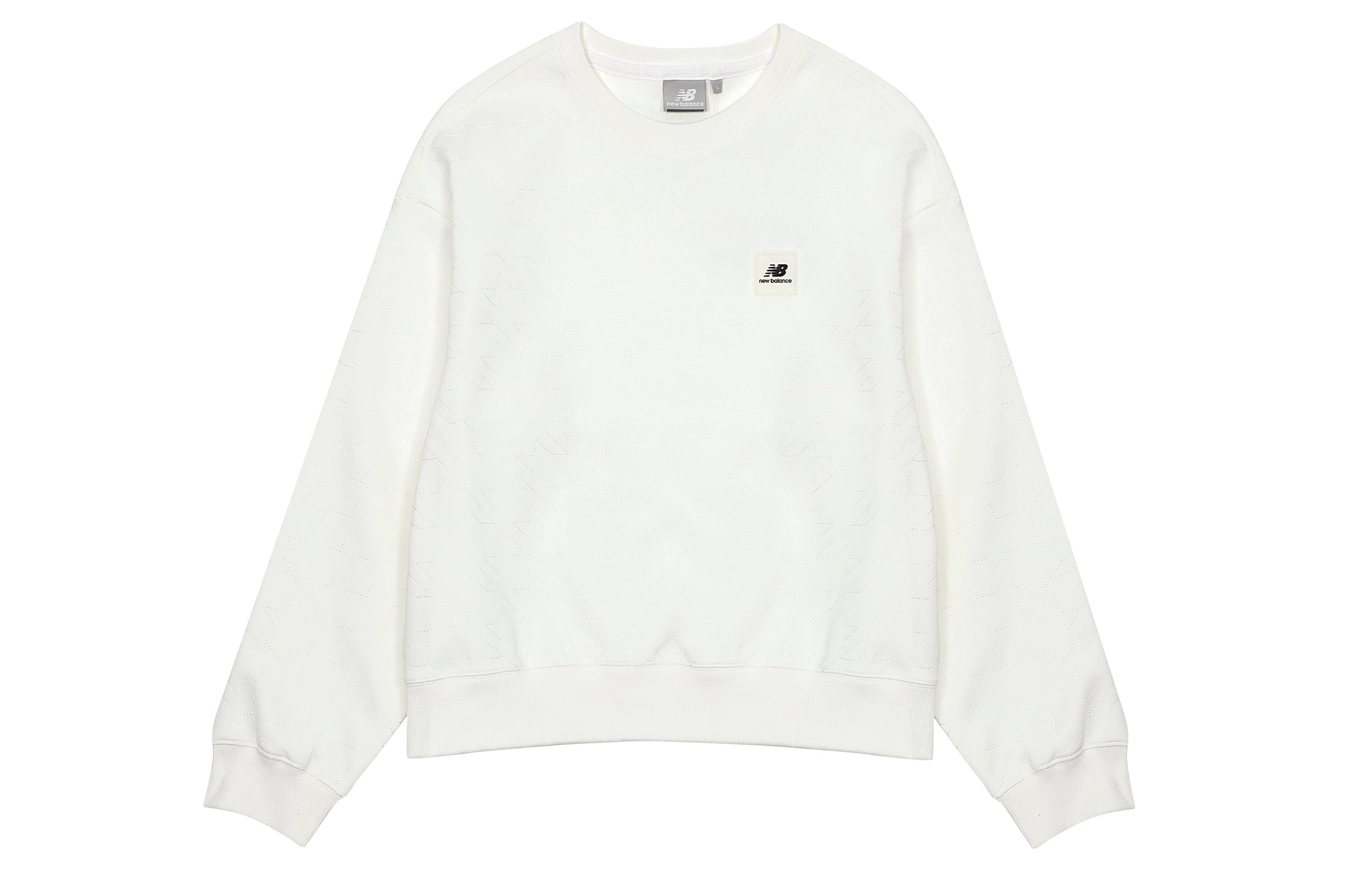 (WMNS) New Balance Logo Casual Sweatshirt Asia Sizing 'White' 5CC37142-WT